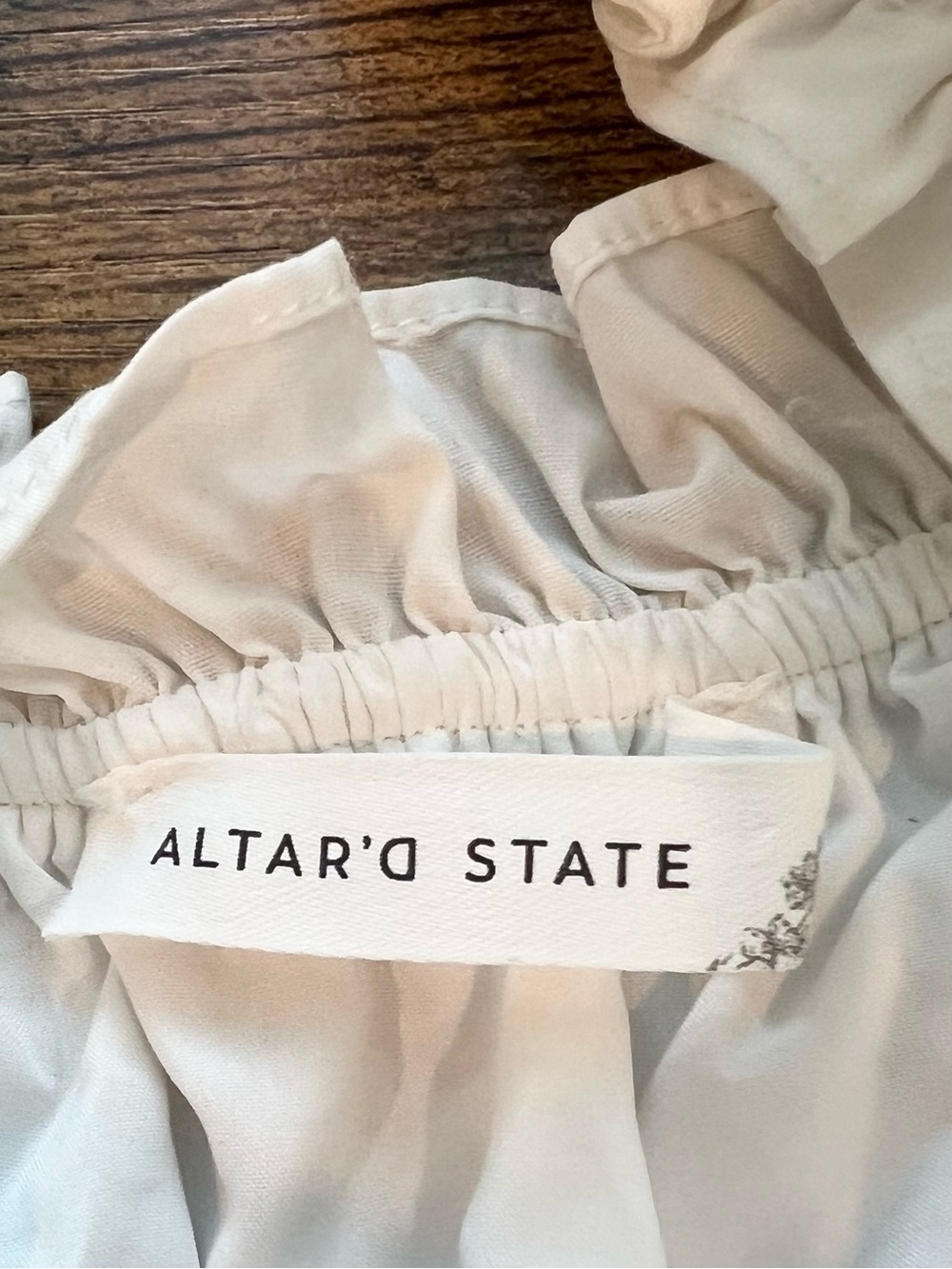 Altar’d State White Cotton Tiered Maxi Dress Pockets Cottagecore M - Picture 3 of 13